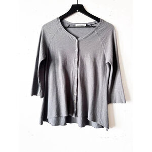 Cut Loose Gray Button Front Cardigan Top XS